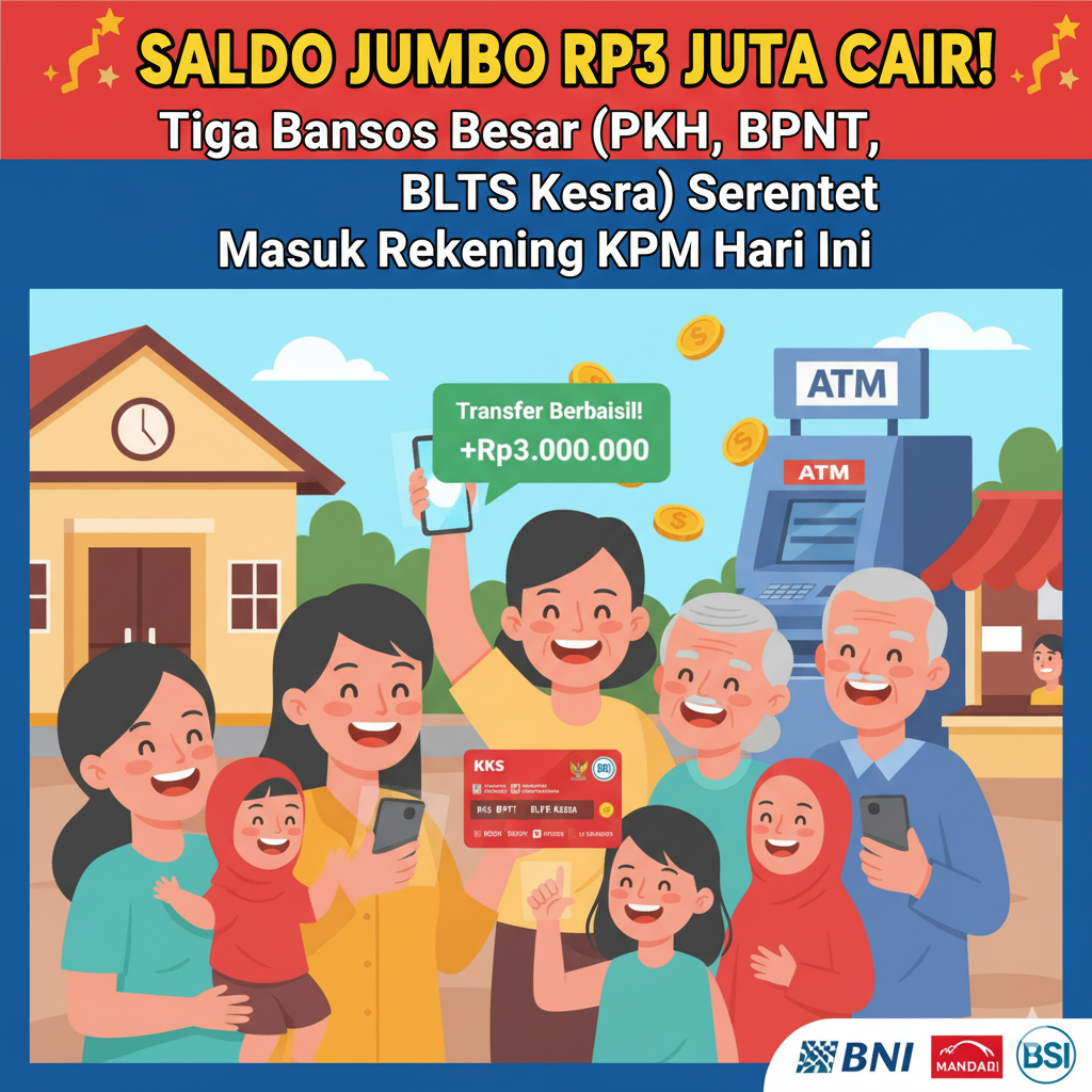 Ilustrasi dari Tiga Bansos Besar PKH, BPNT, BLTS Kesra