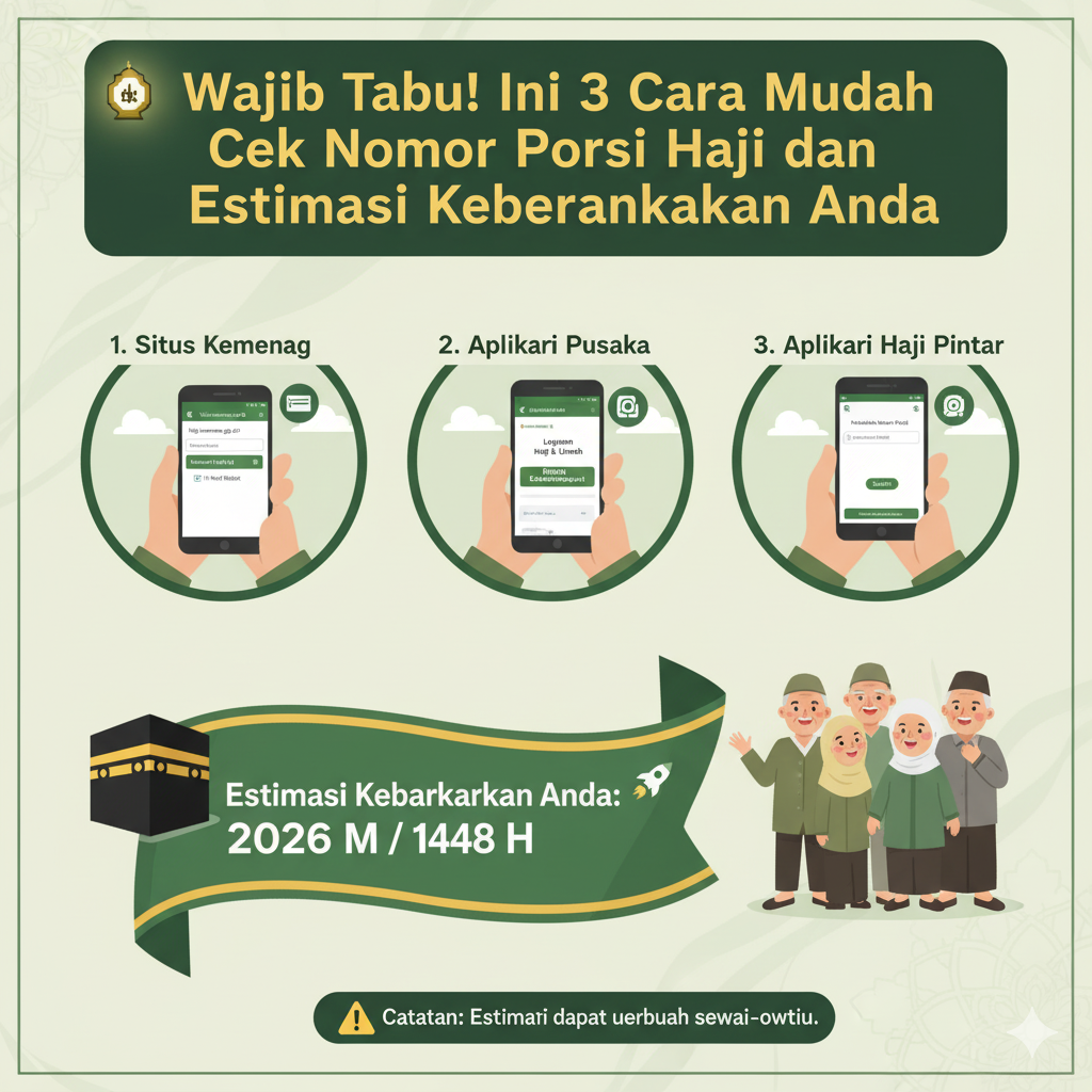 Ilustrasi Cara Mudah Cek Nomor Porsi Haji