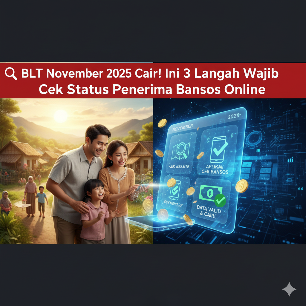 Ilustrasi BLT November 2025 Cair! Ini 3 Langkah Wajib Cek Status Penerima Bansos Online