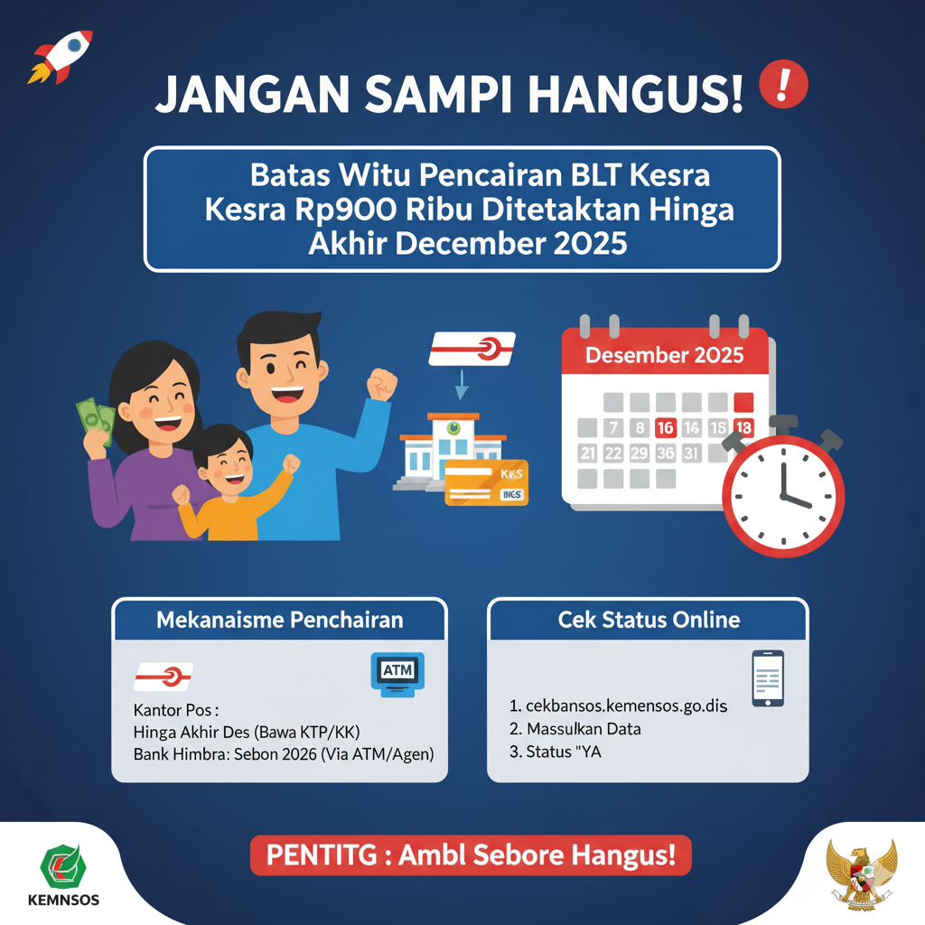 Ilustrasi  Batas Waktu Pencairan BLT Kesra