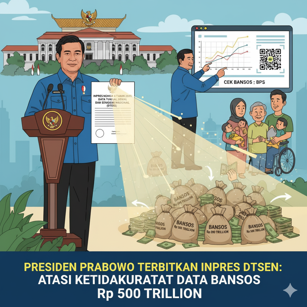 Ilustrasi Inpres DTSEN Atasi Ketidak Akuratan Data Bansos Rp 500 Triliun