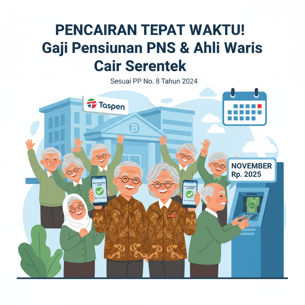 Ilustrasi Pencairan Gaji Pensiunan ASN dan Ahli Waris