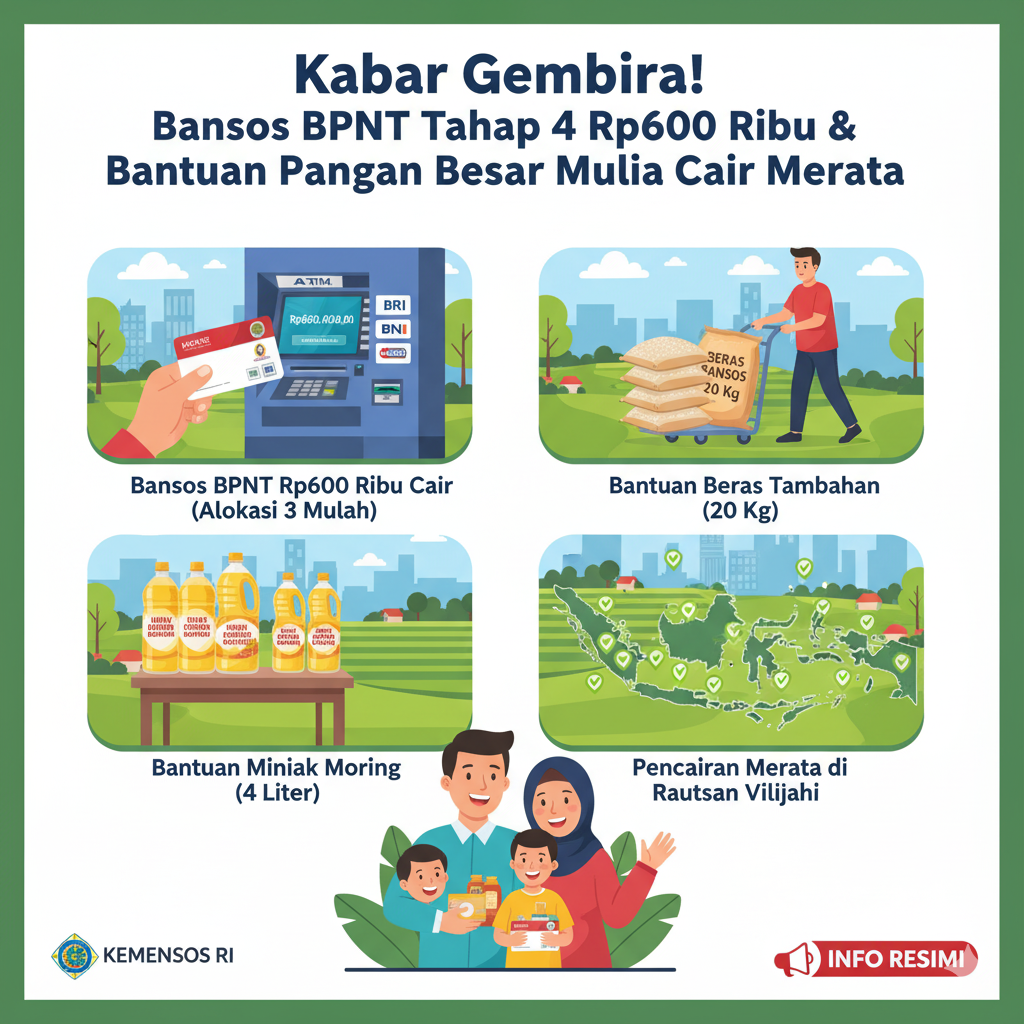 Ilustrasi Pencairan Bansos BPNT