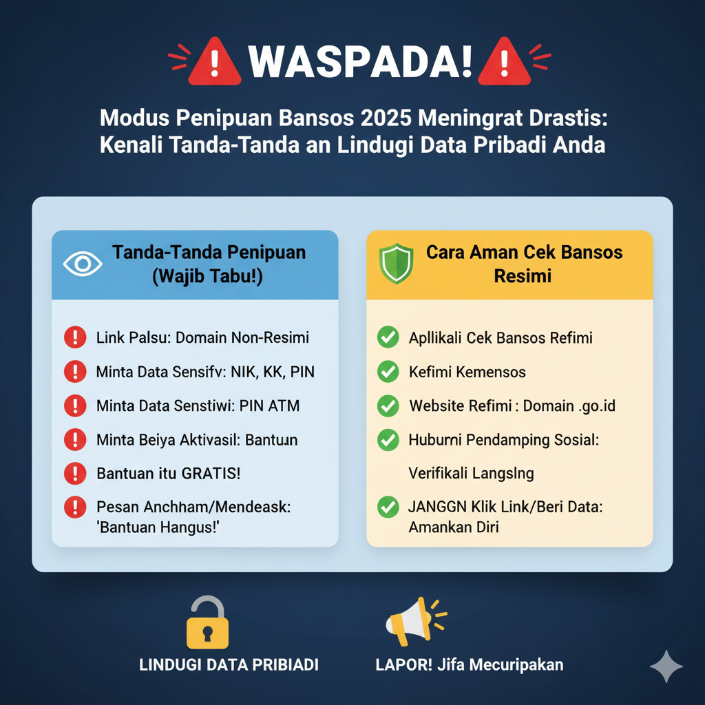Ilustrasi Waspada Modus Penipuan Bansos 2025