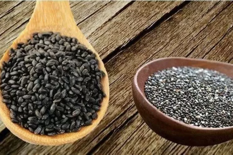 Chia seed dan selasih tampak mirip, tapi berbeda