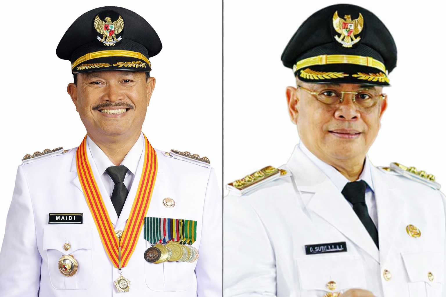 KENA OTT: Wali Kota Madiun Maidi (kiri) dan Bupati Pati Sudewo (kanan).