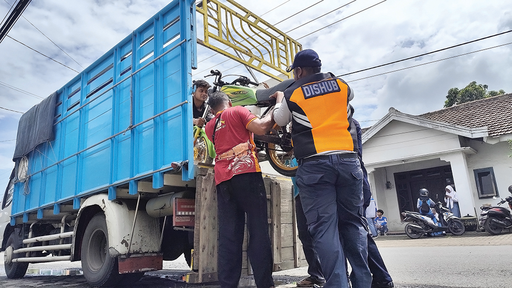Sepeda motor yang tidak sesuai spektek diamankan ke Mapolres Nganjuk kemarin.