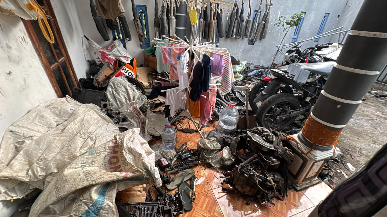 Lokasi mutilasi motor yang berada di Desa Waung, Baron