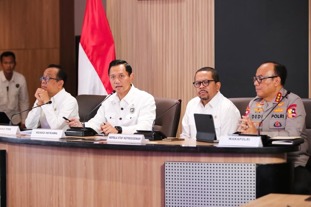 Rabu siang (11-3), di Kompleks Istana Kepresidenan, AHY bersama Menko PMK Bapak Pratikno, Wakap