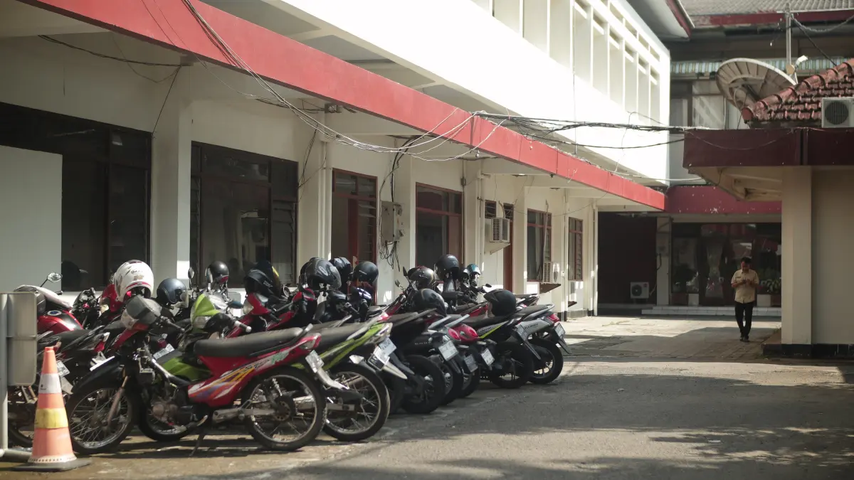 Suasana Kantor Pemkab Nganjuk saat ada agenda work from home (WFH)
