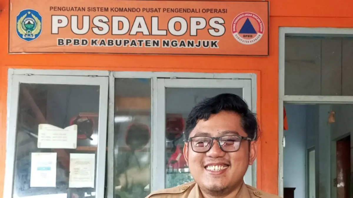 Kabid Logistik dan Kedaruratan BPBD Kabupaten Nganjuk Purwo Hadi Setiyo Wicaksono 