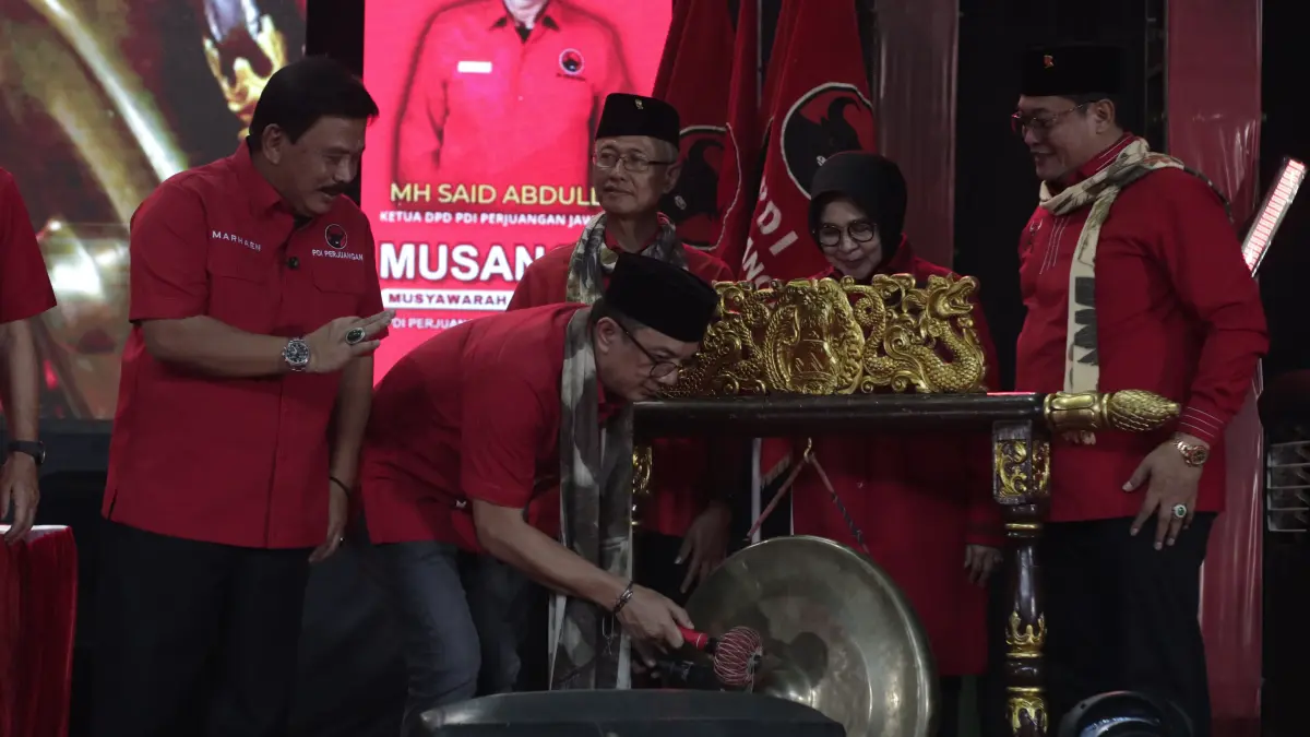 Musancab PDI Perjuangan yang berlangsung di Gedung Juang 45 Nganjuk