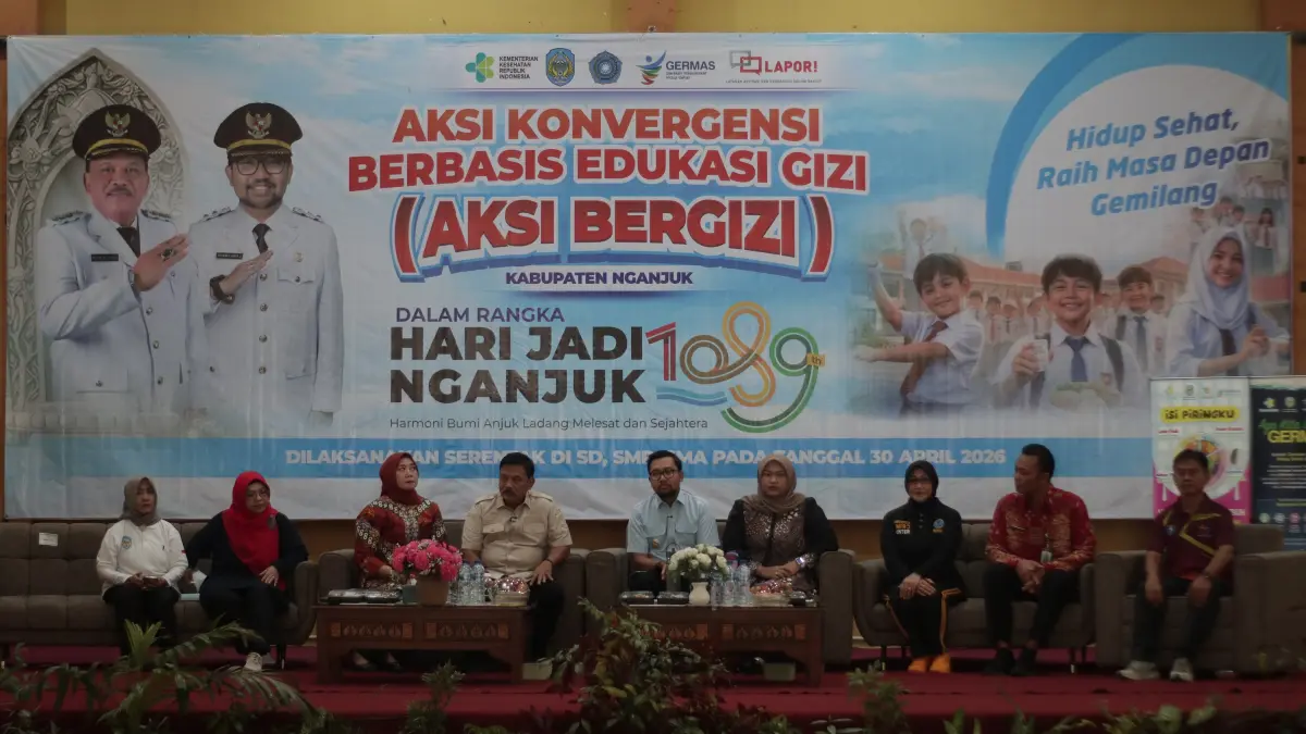 Aksi Konvergensi Berbasis Edukasi Gizi (Aksi Bergizi) Kabupaten Nganjuk dalam rangka Hari Jadi ke-1.089 Nganjuk