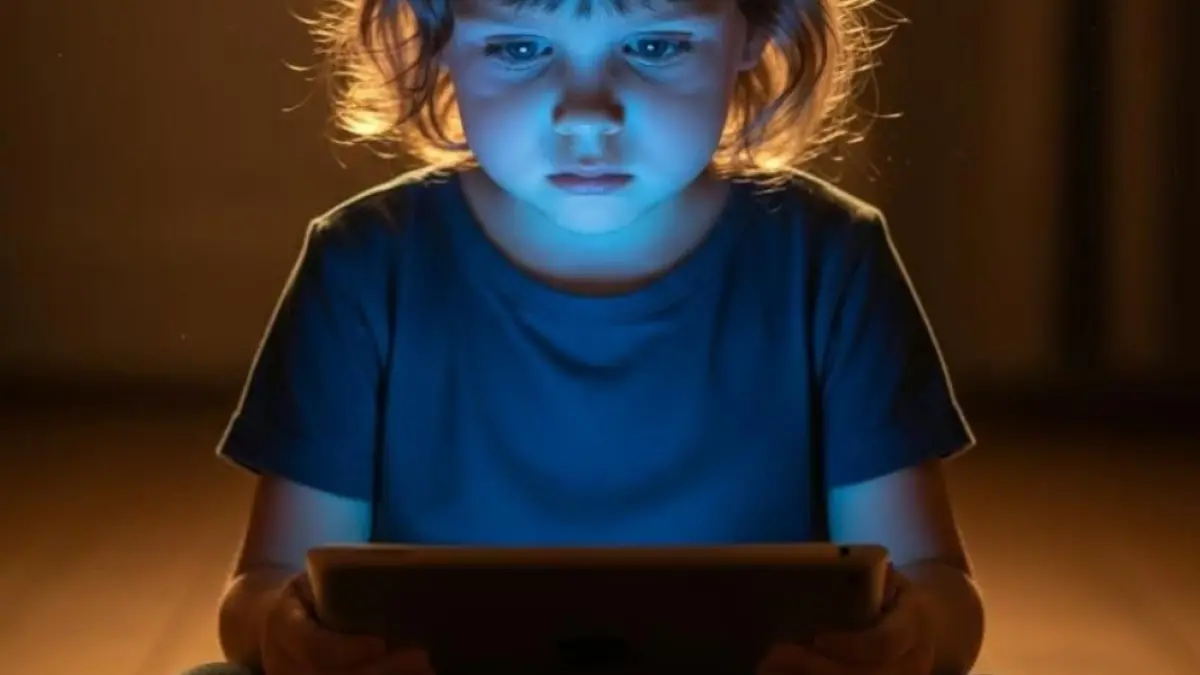 Ilustrasi anak main tablet (pinterest)