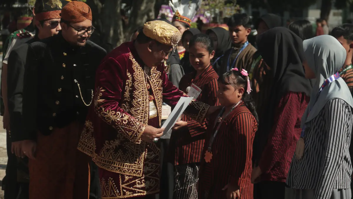 Upacara Hardiknas Kabupaten Nganjuk di Alun-Alun Nganjuk