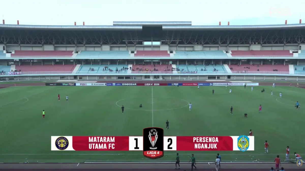 Skor akhir pertandingan Mataram Utama FC vs Persenga Nganjuk