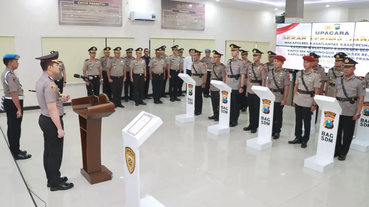 Lima Pejabat Polres Nganjuk Bergeser