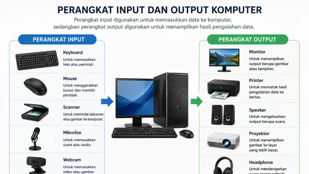 Mengenal Perangkat Input dan Output Komputer