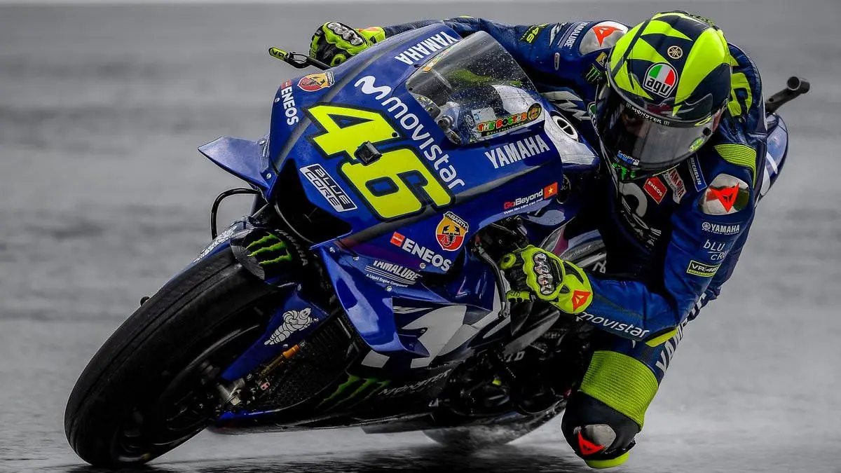 Valentino Rossi saat masih di Tim Movistar Yamaha. (Twitter/Yamaha MotoGP)