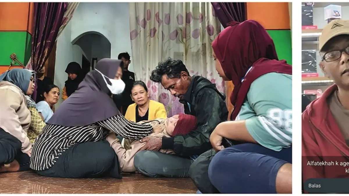 Sore itu, sekitar pukul 16.30 WIB, Supriatin pulang ke rumah. Wajahnya masih menyimpan harapan bisa bertemu suaminyayang sejak beberapa hari terakhir dikabarkan menghilang. (novana nirwana/JP Radar Nganjuk)
