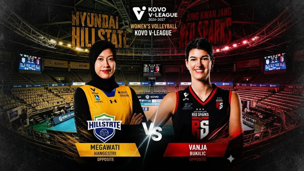 Debut Megawati di V-League 2026, Lawan Red Spark di 5 Laga awal Musim