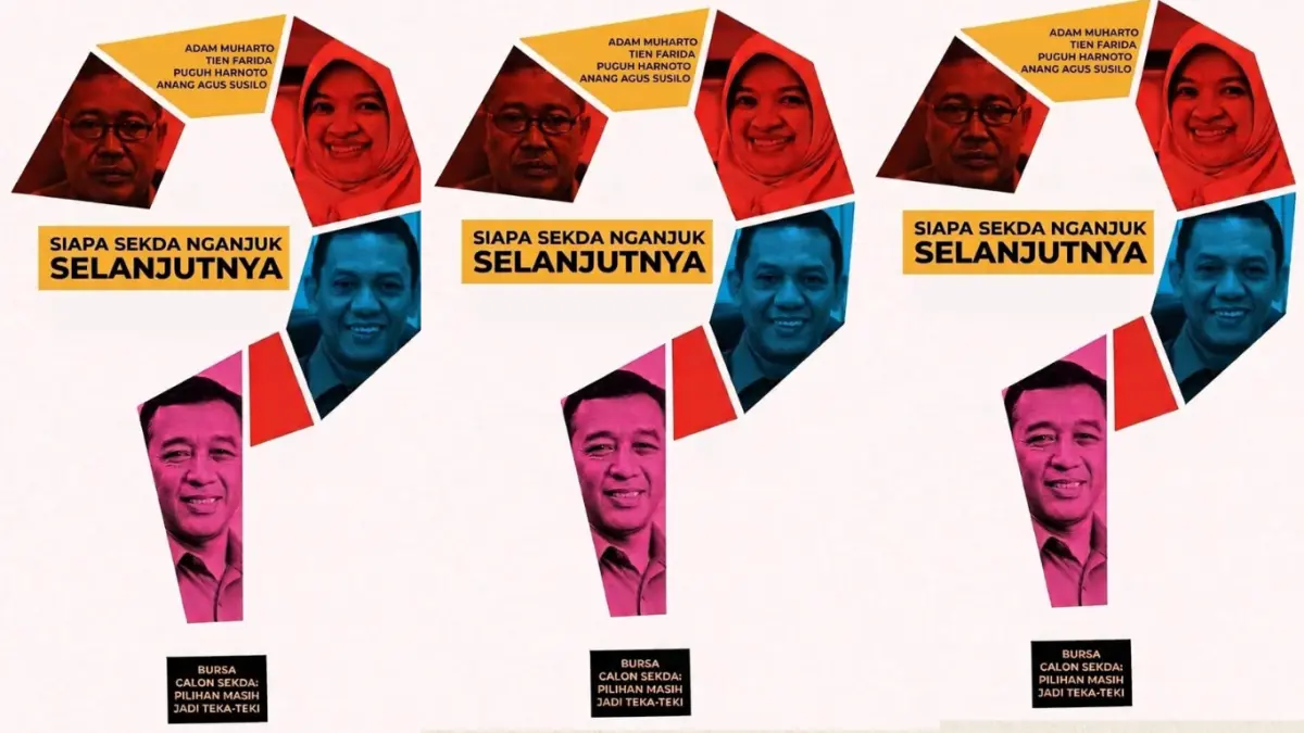 Bursa sekda Nganjuk masih terbuka, dan nama Anang Agus Susilo berpotensi mengubah peta persaingan yang sebelumnya lebih banyak mengarah kepada tiga kepala OPD. (rekian/jprk).