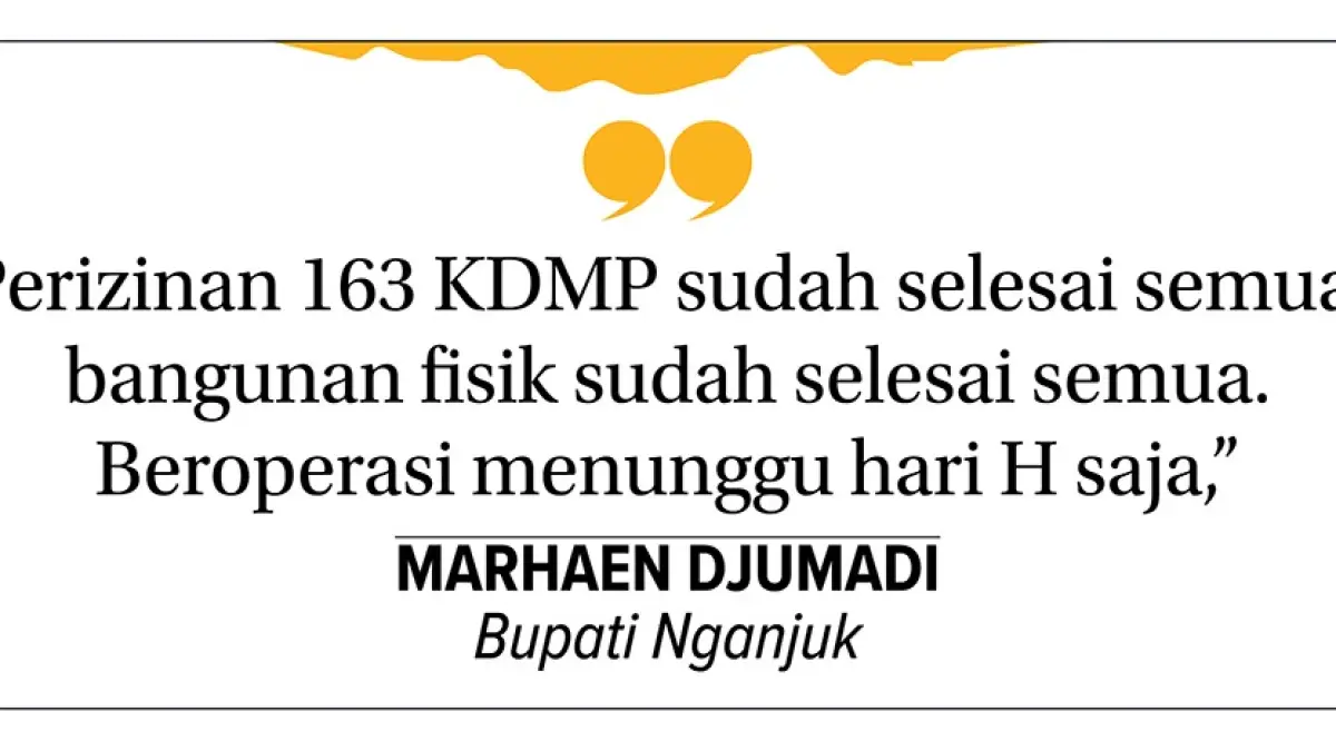 Marhaen juga optimis transaksi KDMP di Nganjuk dapat berlipat ganda ketika seluruh KDMP sudah beroperasi.  (karen wibi/jprk).