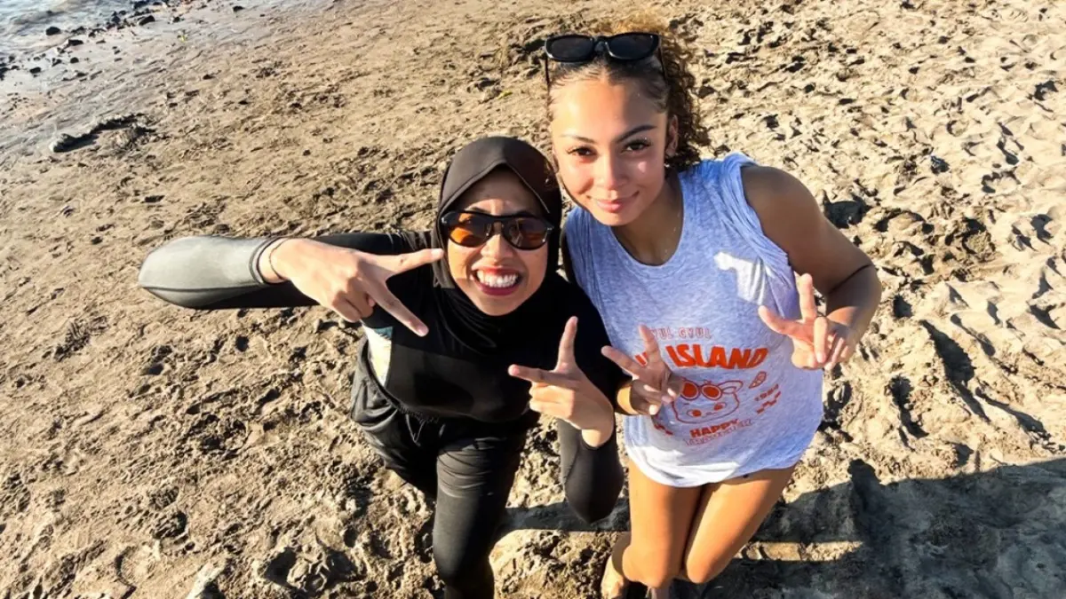 Megawati Hangestri dan Jordan Wilson. Foto: Instagram @hdecvolleyballteam