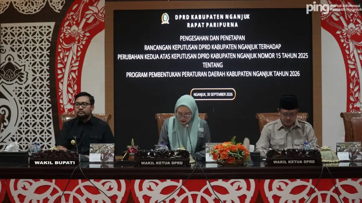 DPRD Nganjuk Sahkan Perubahan Kedua Prolegda 2026