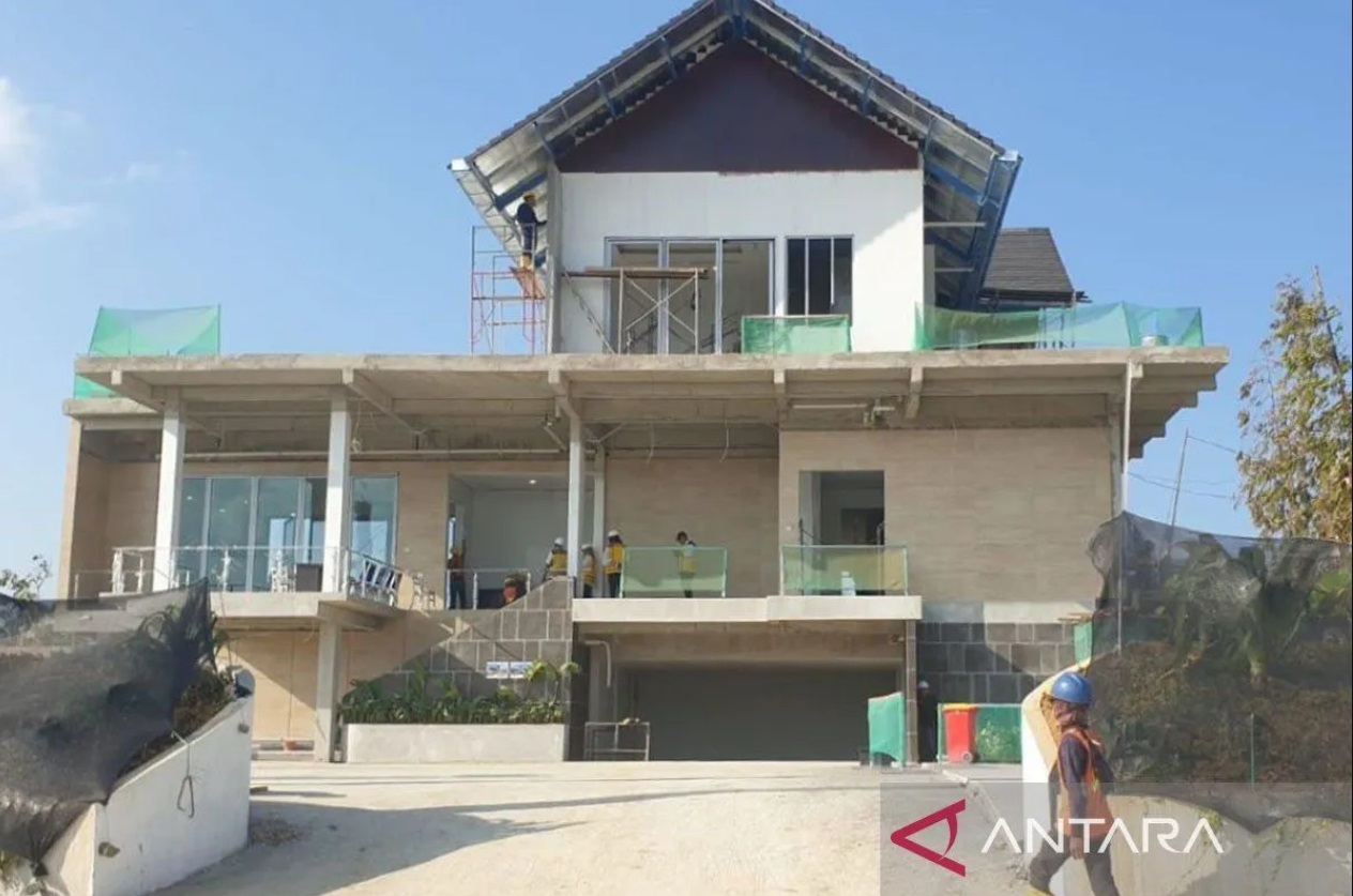 PUNYA DUA TIPE: Progres Rumah Tapak Jabatan Menteri di IKN sudah 42,62 persen, pembangunan konstruksi dilaksanakan secara paralel dengan penataan lanskap.