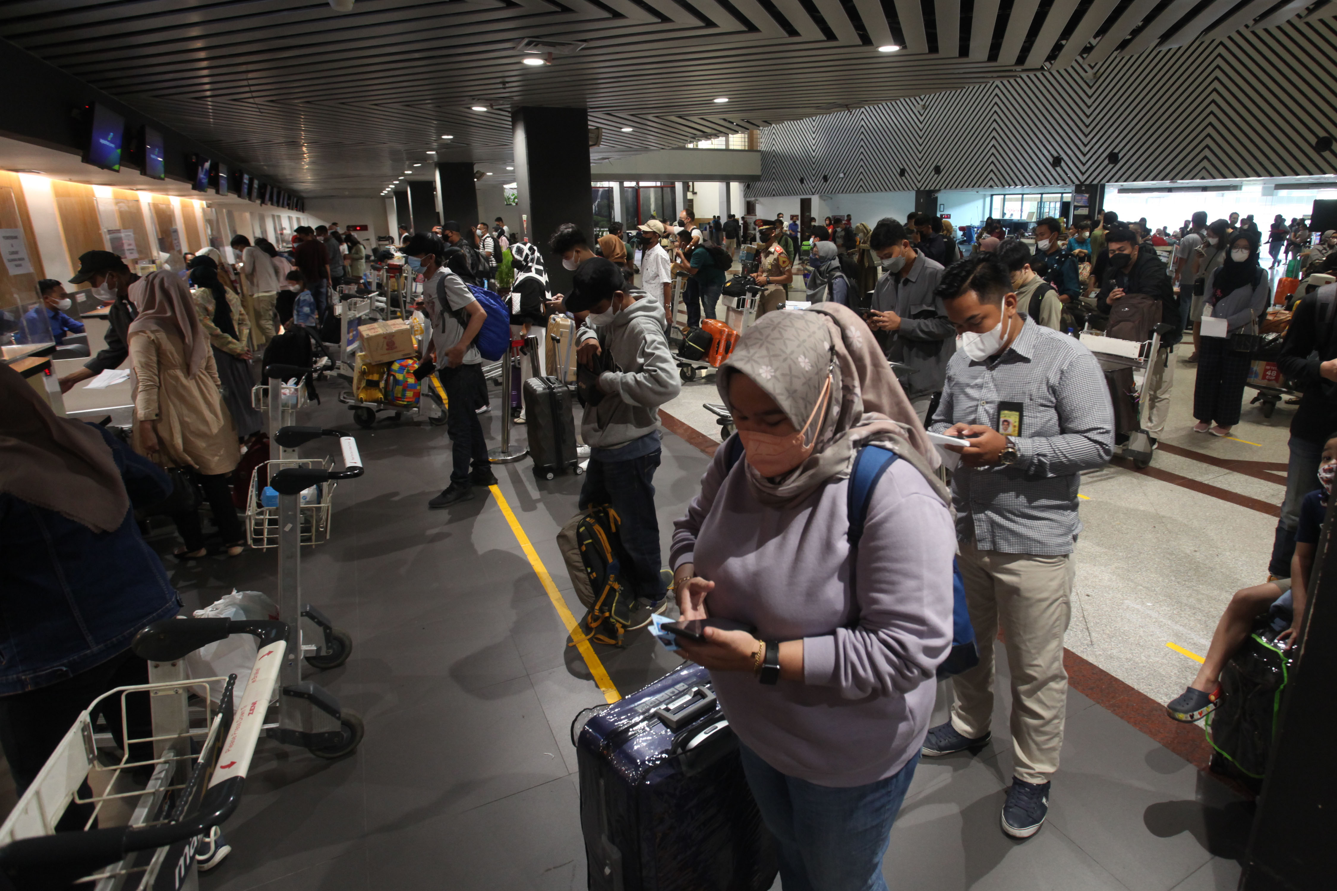 NAIK DRASTIS: Bandara Juanda Surabaya menempati urutan kedua yang melayani penumpang terbanyak di antara bandara AP1.