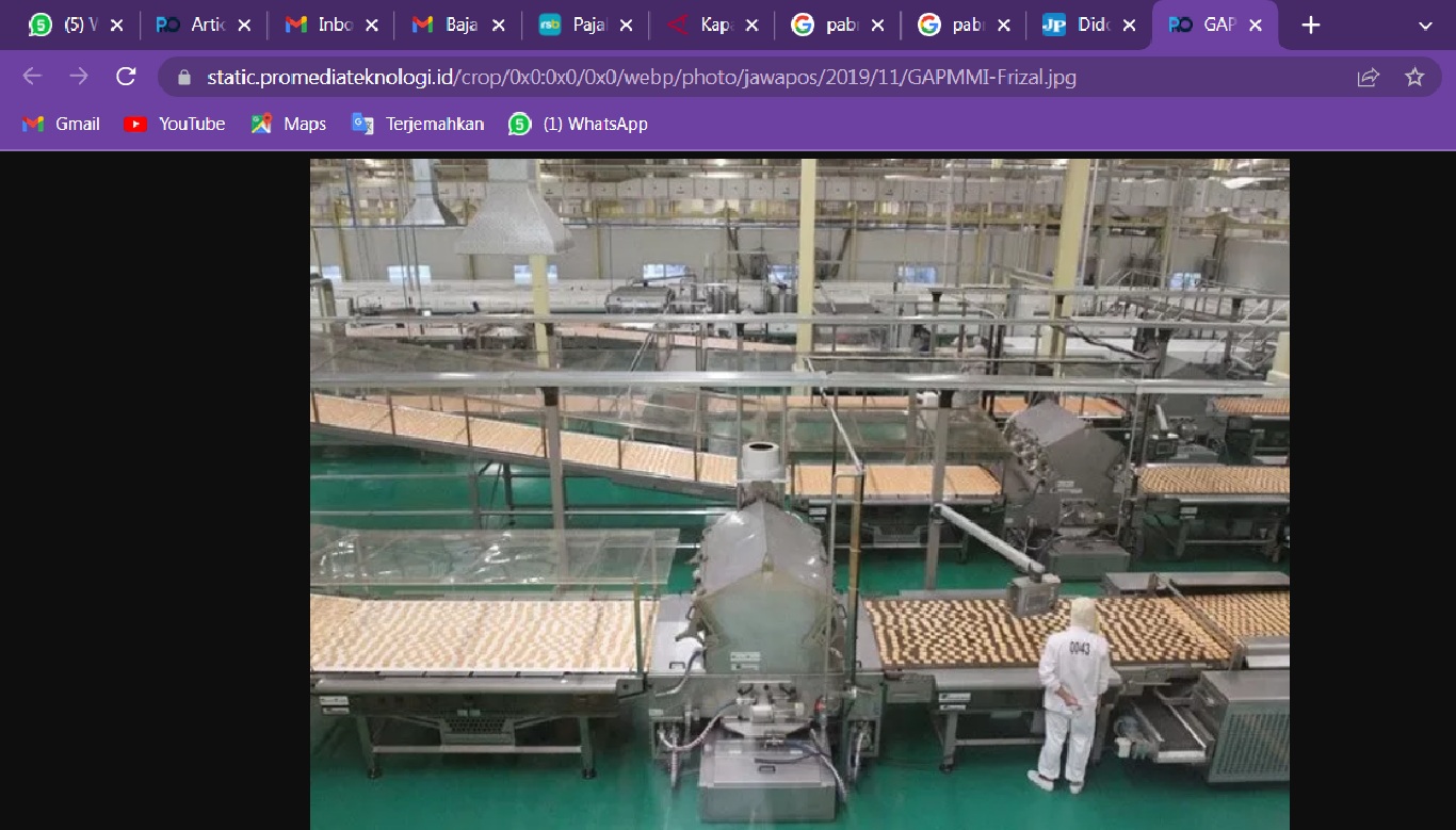 MENINGKAT: Salah satu sektor yang menjadi kontributor utama capaian ekspor industri manufaktur adalah industri makanan dan minuman.