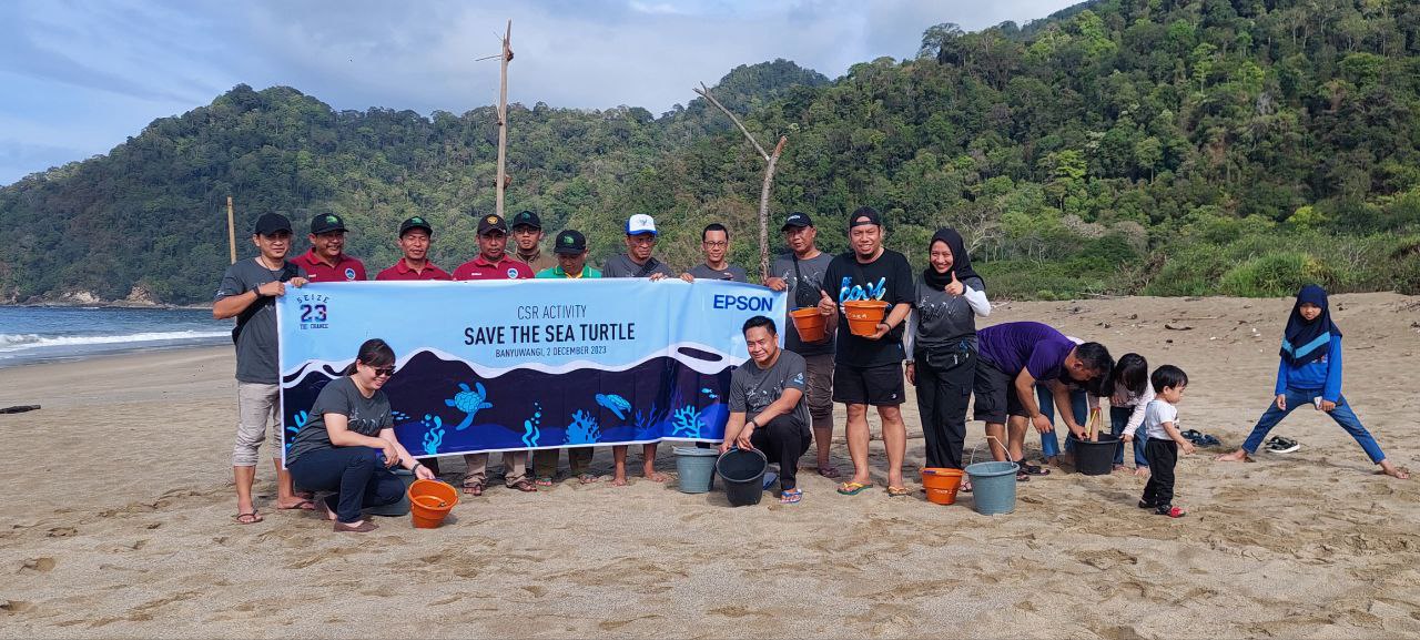 Save The Sea Turtle yang diadakan di Banyuwangi merupakan salah satu CSR Activity Epson Indonesia.