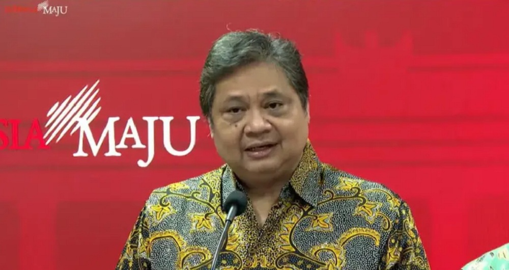 Menko Perekonomian Airlangga Hartarto .