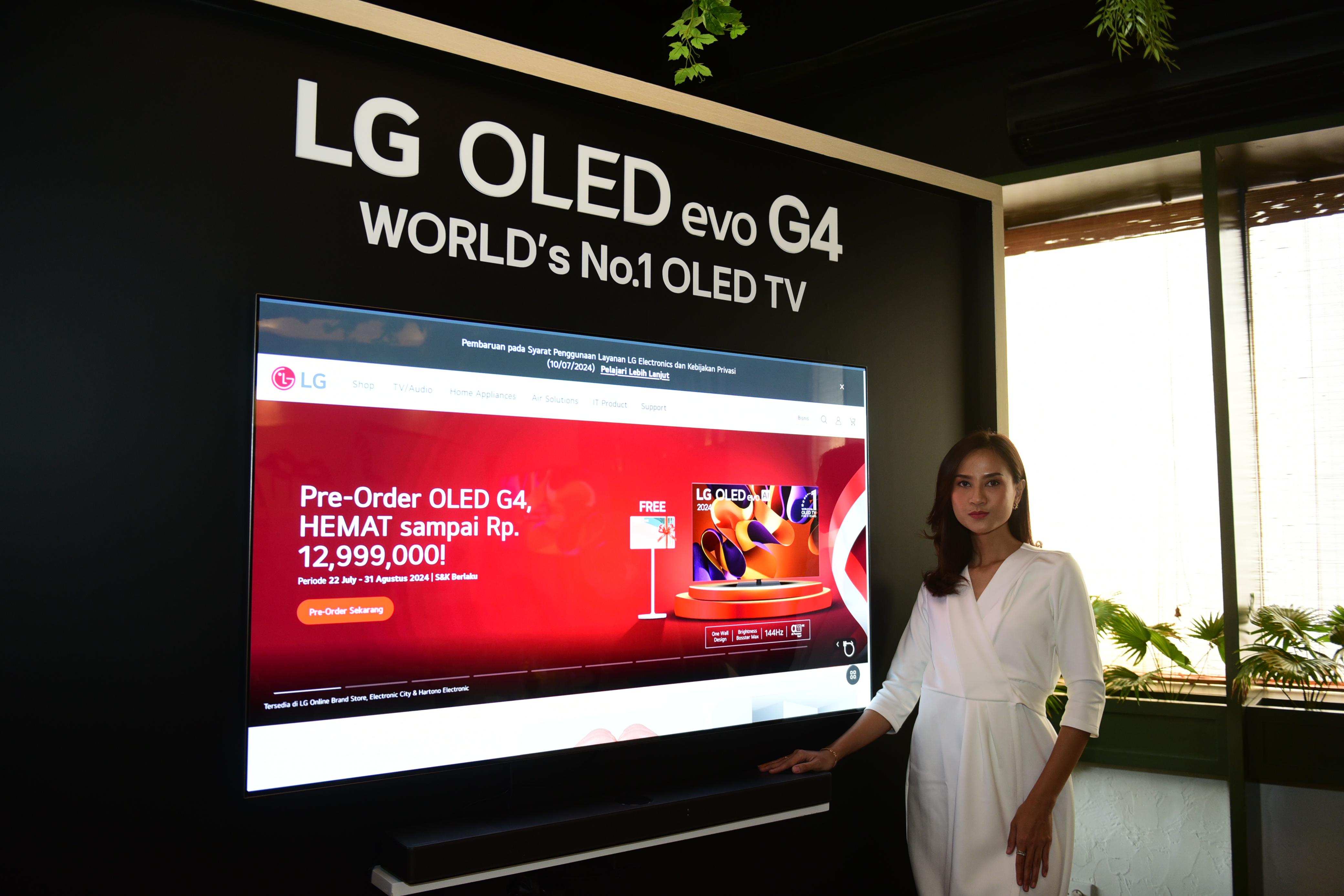 PRE ORDER SEKARANG: LG OLED evo G4 merupakan TV generasi terbari dari LG yang menghadirkan teknologi canggih dan pengalaman menikmati hiburan yang luar biasa.