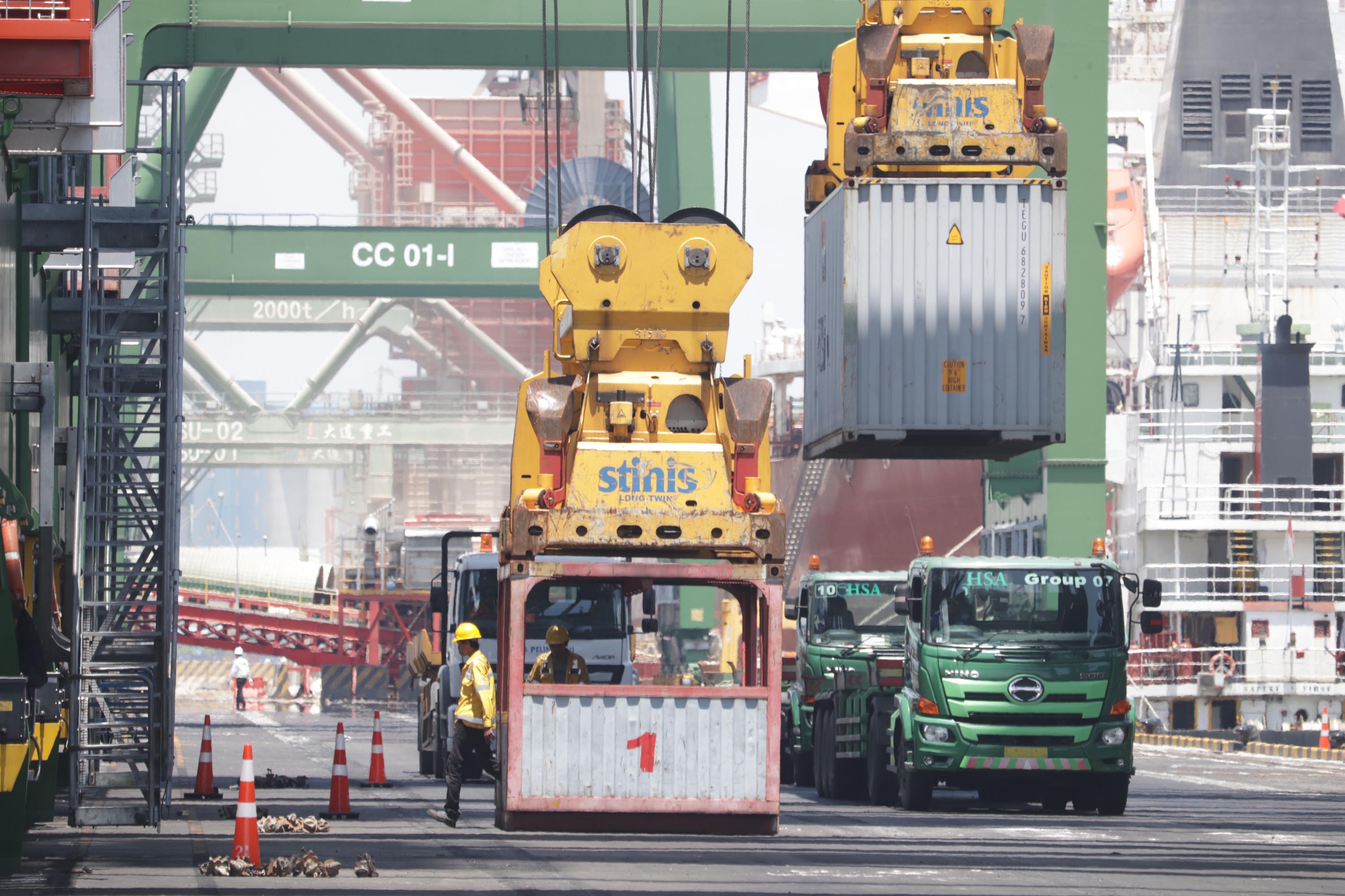 CAPAIAN POSITIF: Neraca perdagangan Indonesia Juli 2024 mengalami surplus USD 0,47 miliar.
