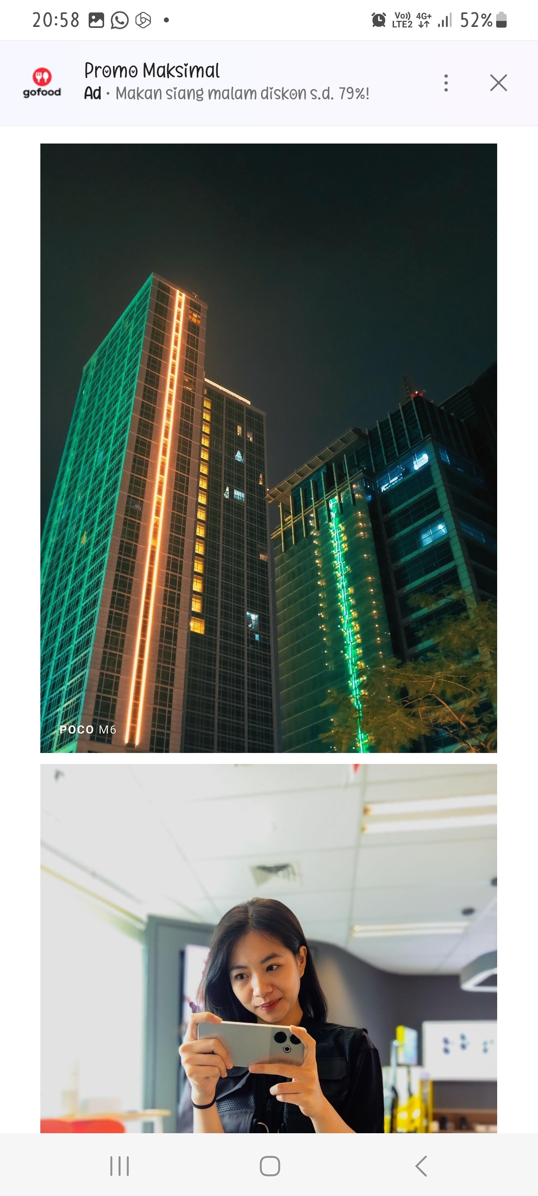 JERNIH: Hasil foto night photography dengan POCO M6.