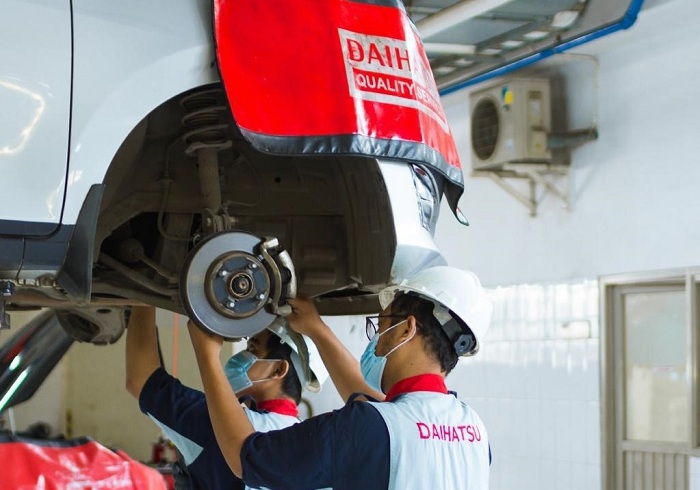 LAYANAN: Dengan semangat menyambut Kemerdekaan Republik Indonesia ke-79, Daihatsu ingin mengapresiasi pelanggan dengan menyediakan paket service ekonomis. (DAIHATSU)