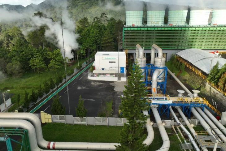 INFRASTRUKTUR: Tampak udara Green Hydrogen Plant (GHP) di PLTP Kamojang yang menjadi GHP ke-22 di Indonesia.