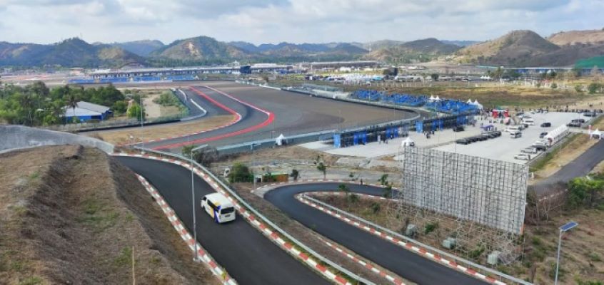 OBJEK WISATA: Sirkuit Mandalika, Kabupaten Lombok Tengah, Nusa Tenggara Barat (NTB), yang akan digunakan untuk ajang bergengsi balapan MotoGP.