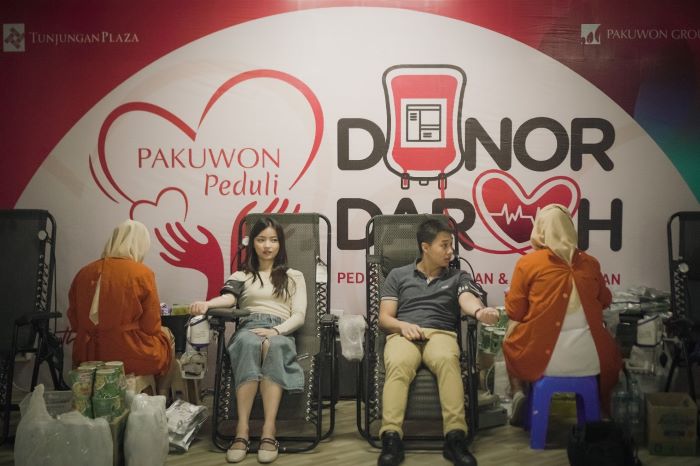 BERBAGI: Pakuwon Group kembali menggelar Kegiatan Donor Darah Bersama di Tahun 2024 dalam rangka menyambut HUT Pakuwon Group ke-42.