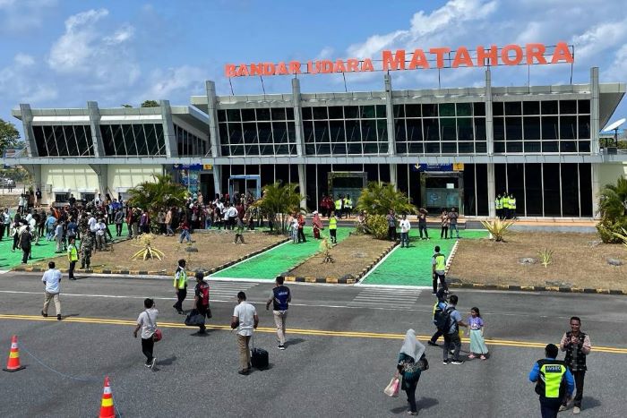 RAMAI: Maskapai penerbangan Super Jet kini punya penerbangan langsung dari Makassar ke Bandara Matahora, Wakatobi, Sulawesi Tenggara.