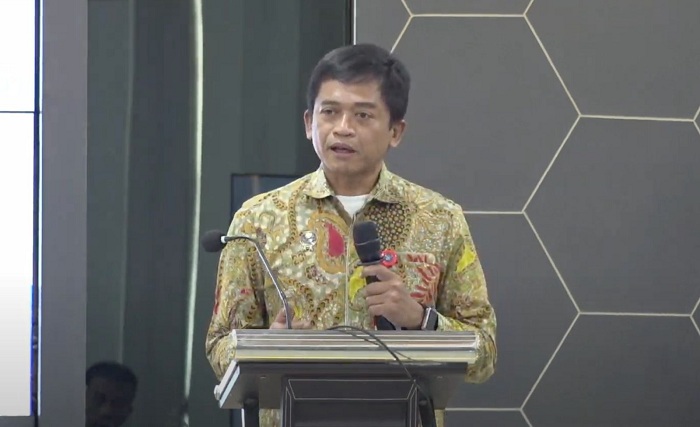 FOKUS: Deputi Bidang Keamanan Siber dan Sandi Pemerintahan dan Pembangunan Manusia (BSSN) Sulistyo saat menjelaskan anomali trafik siber.