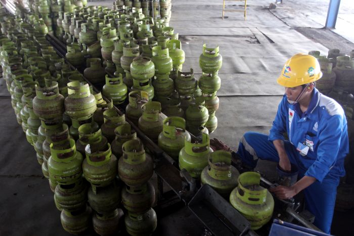 MENINGKAT: Konsumsi atau permintaan atas kebutuhan LPG 3 kg bersubsidi pada libur panjang Isra Miraj dan Imlek saat ini sedang tinggi.