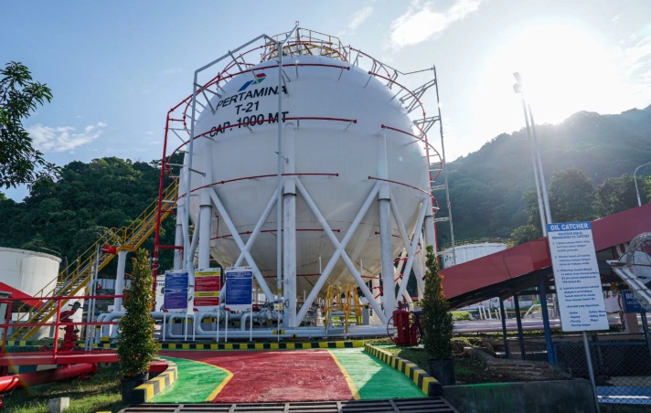 BEROPERASI: Proyek pembangunan Terminal LPG Bima dimulai sejak Maret 2019 dan selesai pada akhir 2023.