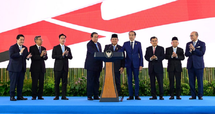 KOMPAK: Presiden Prabowo Subianto resmi meluncurkan Badan Pengelola Investasi Daya Anagata Nusantara (Danantara) di Halaman Istana Kepresidenan Jakarta, Senin (24/2/2025).
