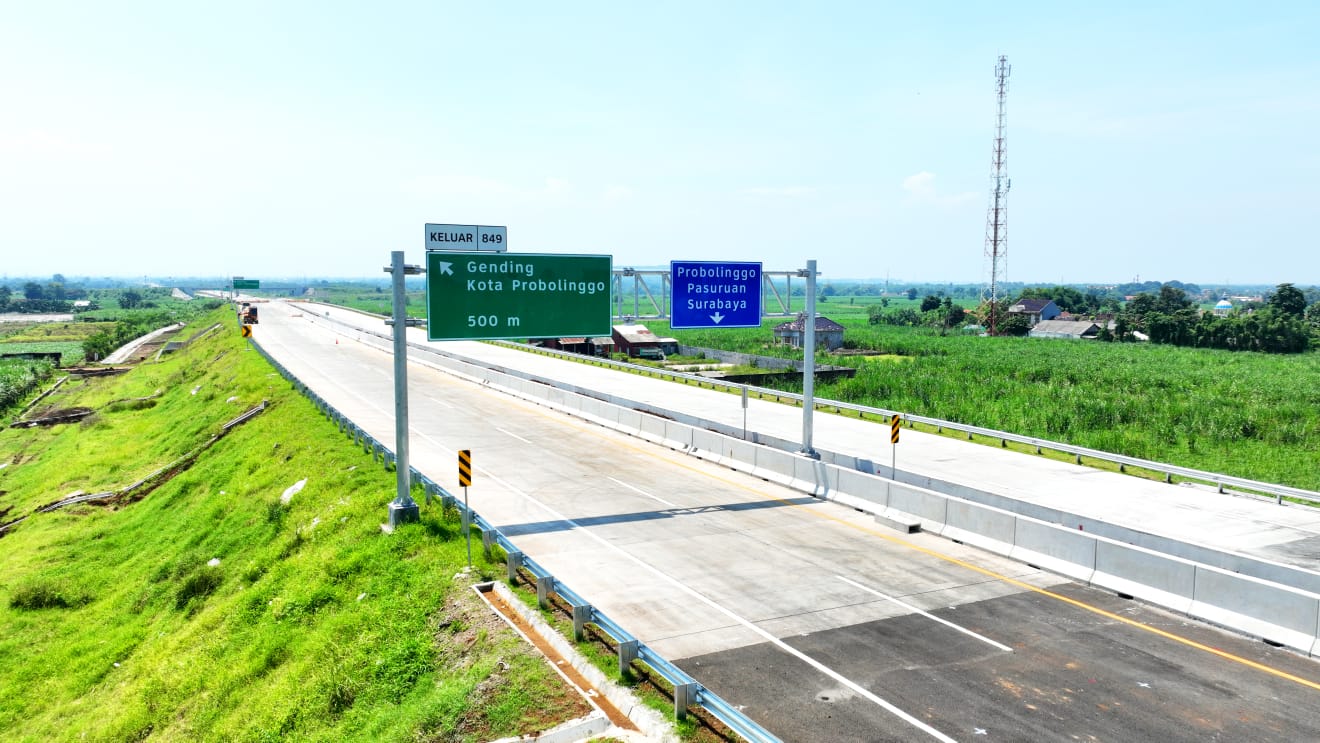SUDAH SIAP: Jasa Marga akan memfungsikan Tol Probolinggo-Banyuwangi Segmen Gending-Paiton sepanjang 23,47 km yang tidak berbayar selama Angkutan Lebaran 2025.