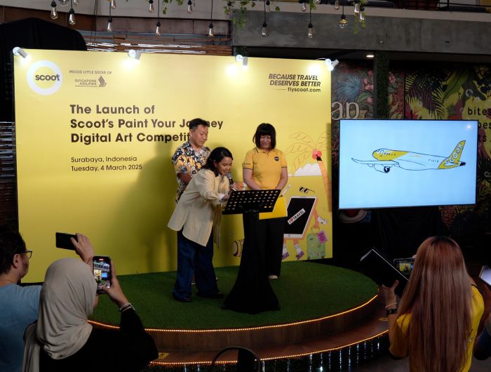 KICK OFF: Scoot mengajak seniman lokal Surabaya mengikuti kompetisi melukis digital Scoot yang terbuka bagi semua masyarakat Indonesia.