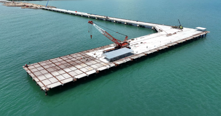 DIKEBUT: Terminal Multipurpose Batang di Kawasan Industri Terpadu Batang (KITB), Kabupaten Batang, Jawa Tengah, dibangun Brantas Abipraya dengan prinsip terintegrasi untuk menjadi pusat logistik.