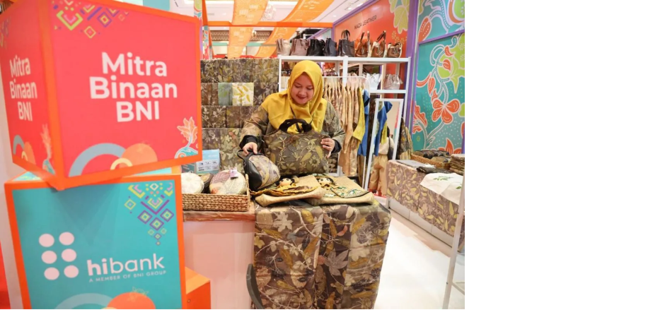 PROMOSI: Mitra UMKM BNI sedang mengikuti sebuah ajang pameran.